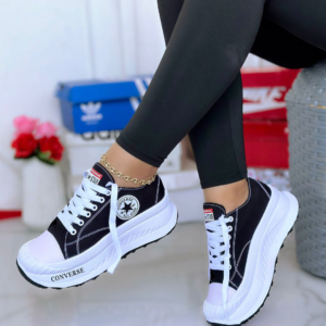 Converse Corte Bajo Negro Dama