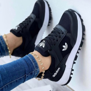 Tenis Adidas Trebol Negro Dama