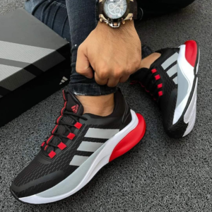 Tenis Adidas Bounce Negro Rojo Caballero