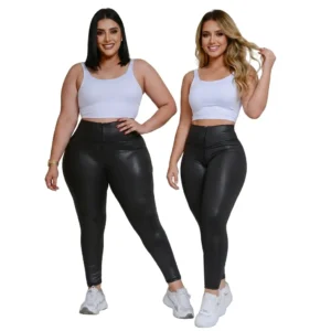 Leggins Moldeadores Efecto Cuero (Tela Suplex)